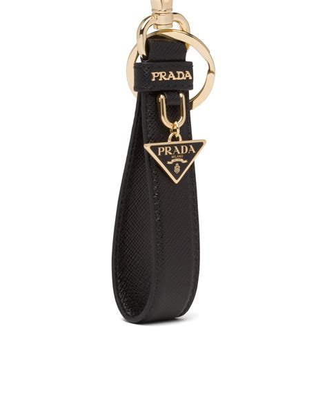 prada leather keychain